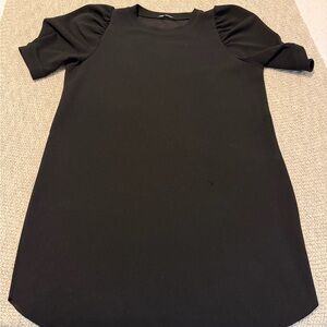 Zara Black Puff Sleeve Dress